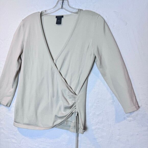 Ann Taylor Women's Cream Shirt size MP - Picture 2 of 8
